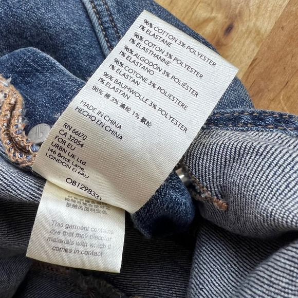PILCRO Anthropologie Denim Overalls Shorts Medium Wash Jumper‎ Suspender Size 27 - Picture 7 of 9
